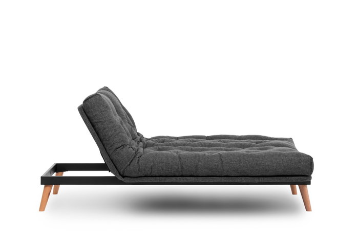 Atelier Del Sofa Saki - Sofá cama de 3 plazas Gris oscuro